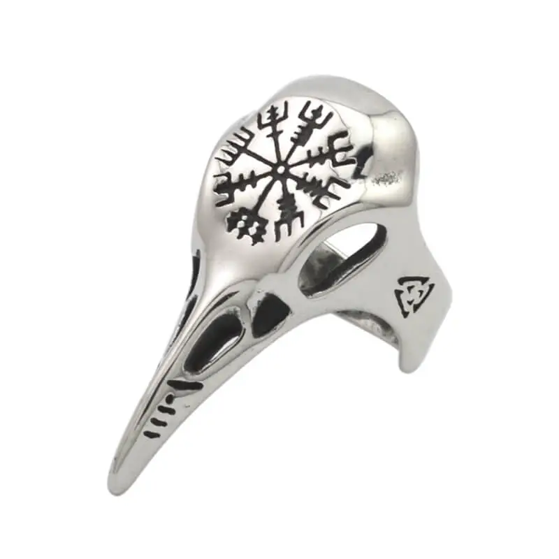 Joyyo Jewelry - Nordic man stainless steel raven viking ring