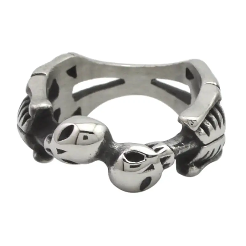 Joyyo Jewelry - Gothic stainless steel skeleton skull ring