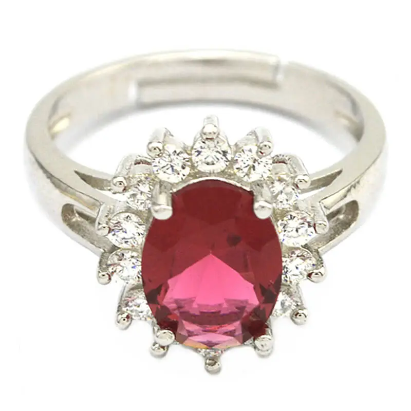 Joyyo Jewelry - Adjustable brass gemstone ring for women