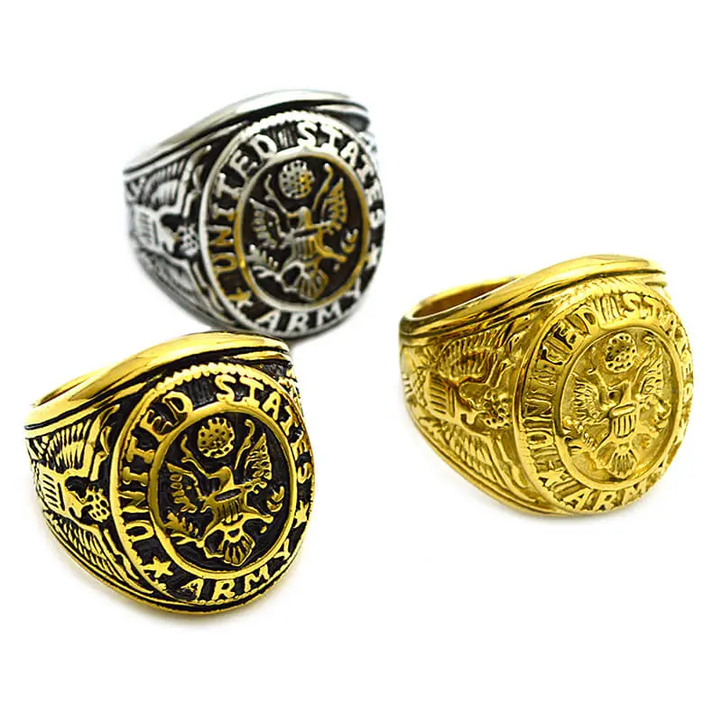 Joyyo Jewelry - Us army stainless steel military ring
